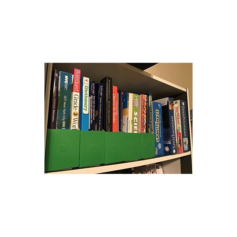 5 GREEN Magazine File Holders Storage Boxes 12 1/4"H x 3 1/2"W x 9 3/4"D