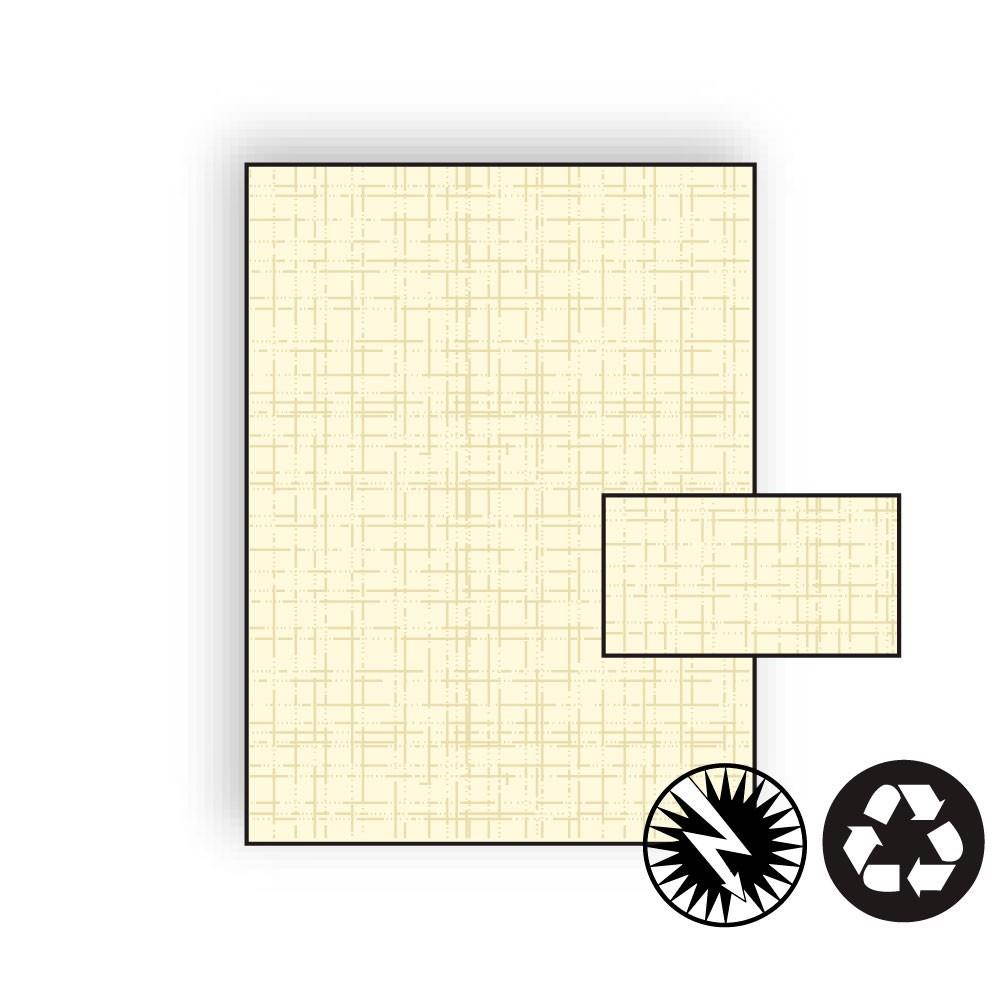 Business Card Stock, 8-1/2" x 11", 80#, Recycled, Ivory, Acid Free, Linen Imaging Finish (Box of 250)