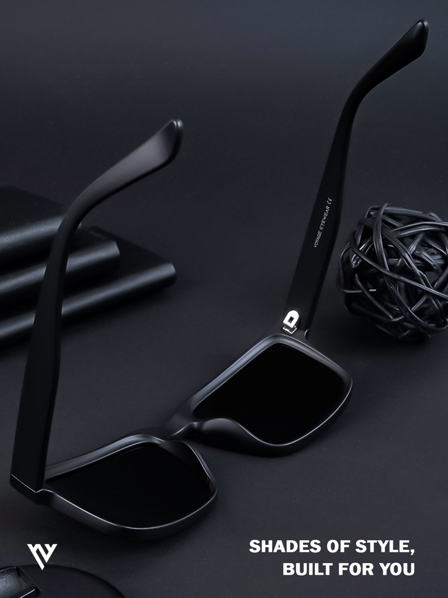 Voyage Grey Square Polarised and UV Protected Lens Unisex Sunglasses