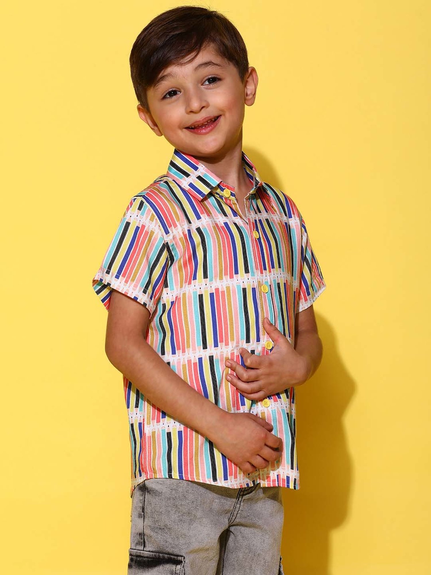 Tales & Stories Kids Multicolor Striped Shirt