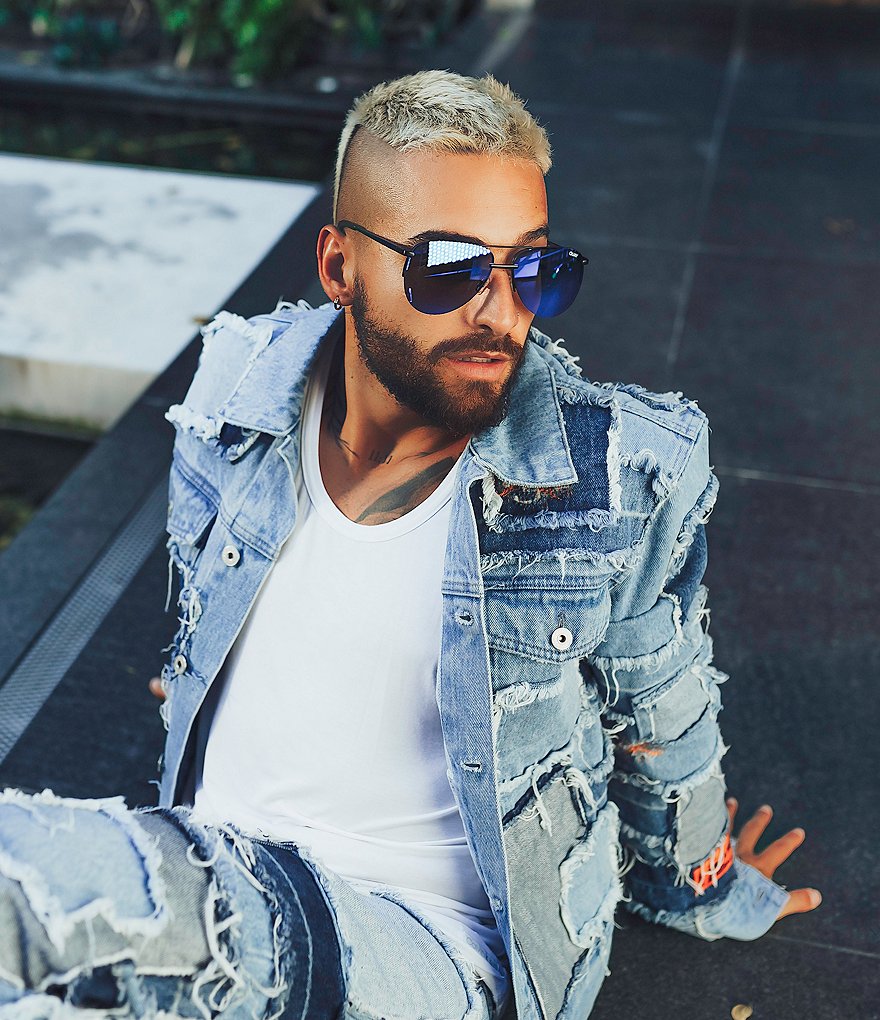 Quay Australia Quay x Maluma The Playa Polarized Frameless Aviator Sunglasses