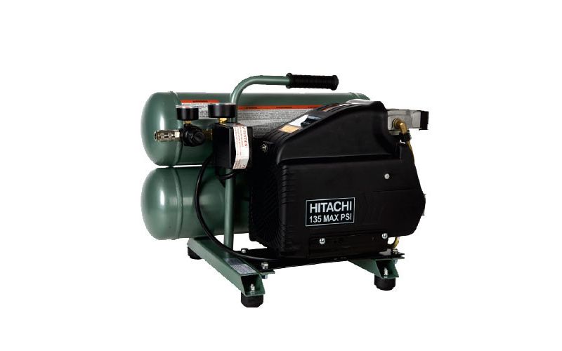 Hitachi EC89 1.35 HP 4 Gallon Oil-Lube Twin Stack Air Compressor