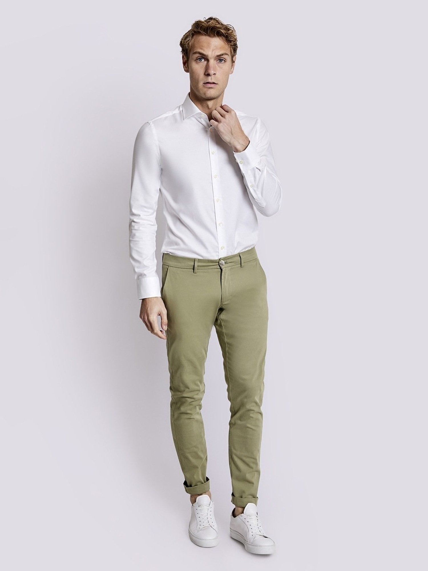 Bruun & Stengade Green Slim Fit Chinos