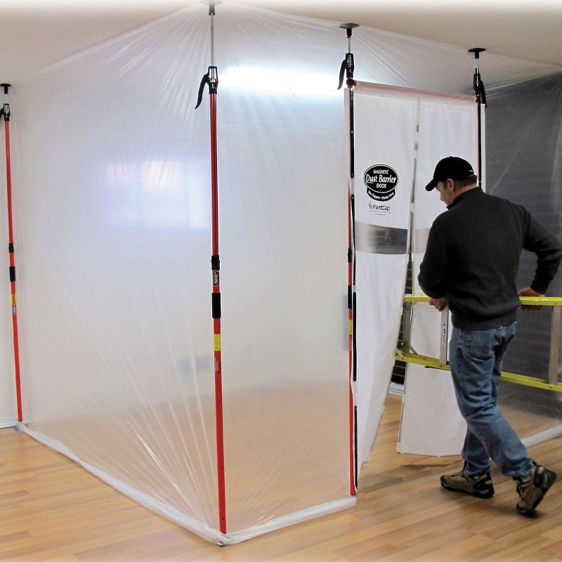 FastCap 3rd Hand HD Contractor Pack with 4 12 Foot Extendable Support Lift Pole Systems, Feet Barriers, Feet Supports, and Portable Travel Bag