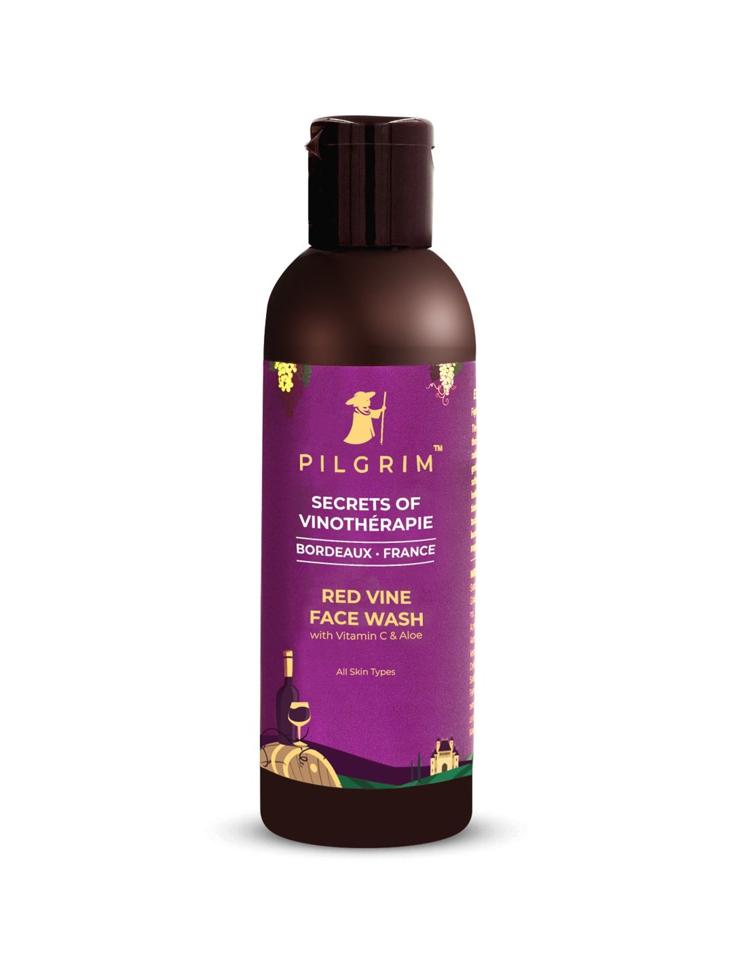 Pilgrim Red Vine Face Wash with Vit C & Goodness of Aloe - 100 ml