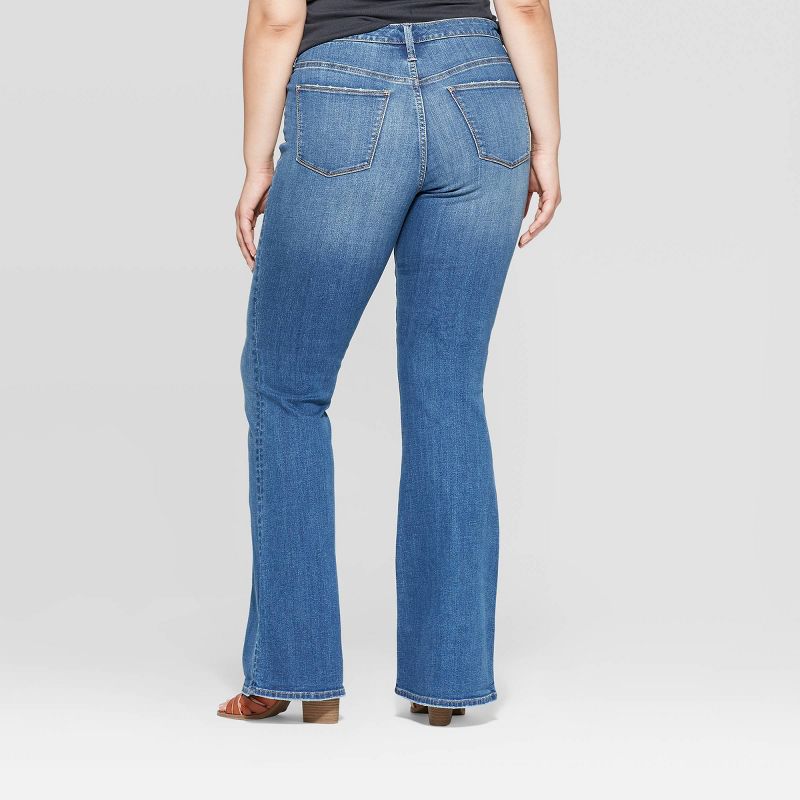 Sail Blue Wide Leg Pocketed High Waist Jeans