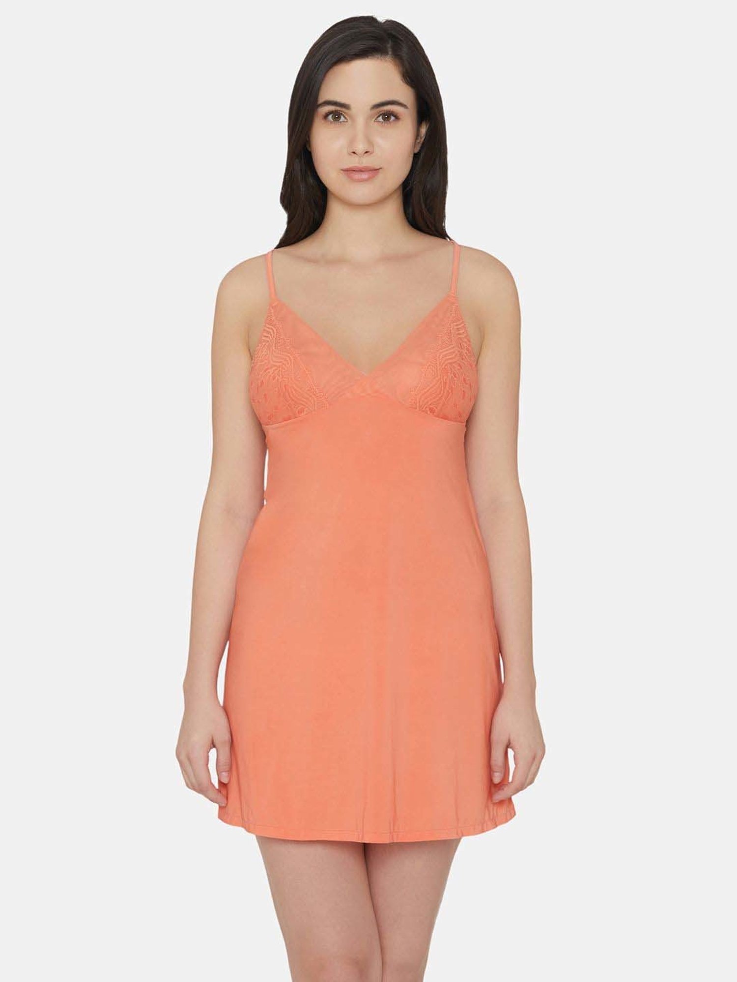Wacoal Orange V Neck Chemise