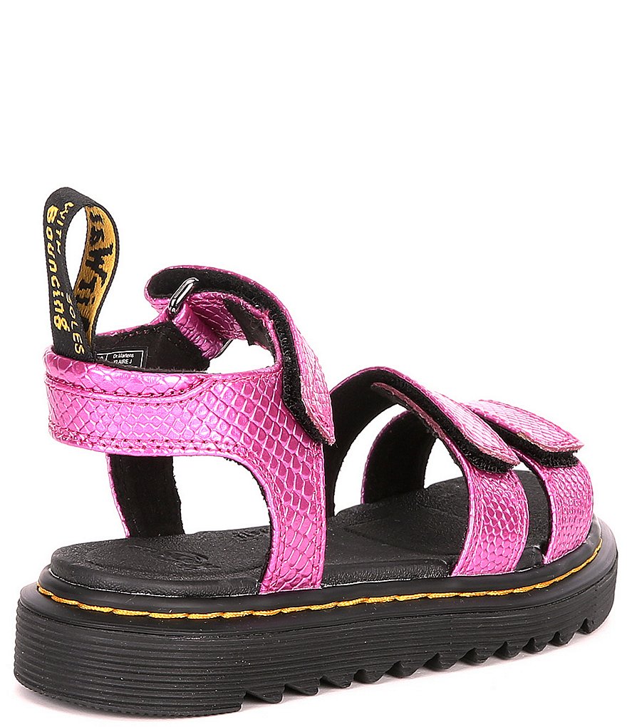 Dr. Martens Girls' Klaire Snake Print Sandals (Toddler)