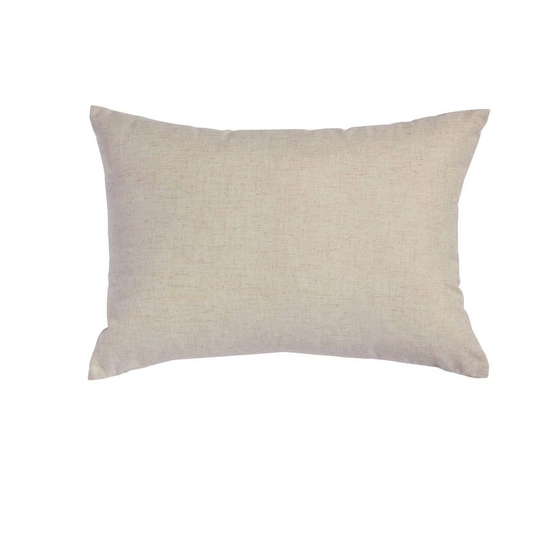 14"x20" Oversize Country Side Lumbar Throw Pillow White/Cream - Sure Fit