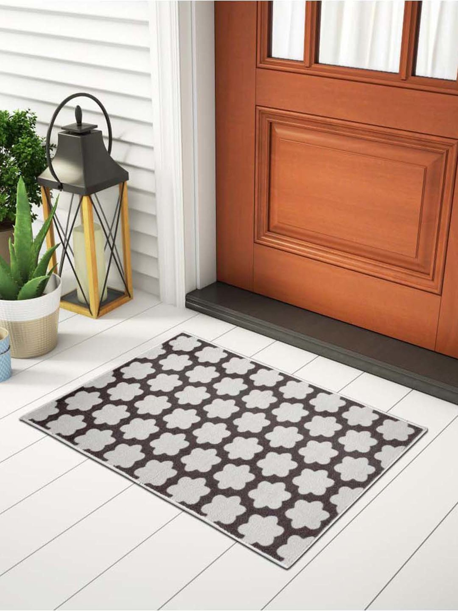 Welspun ETHAN Brown Polyester 1306 GSM Large Foot Mat