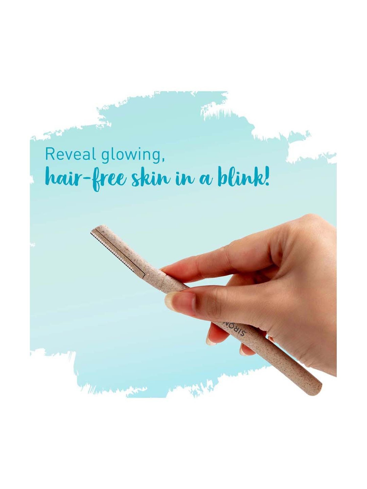 Sirona Reusable Eyebrow & Face Razor - 3 Pcs with Disposable Hair Removal Razor - 5 Pcs
