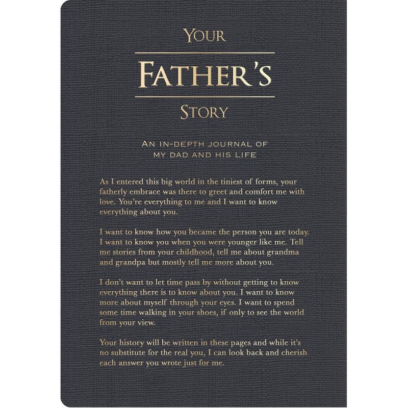 Your Father's Story Lined Journal Black - Piccadilly