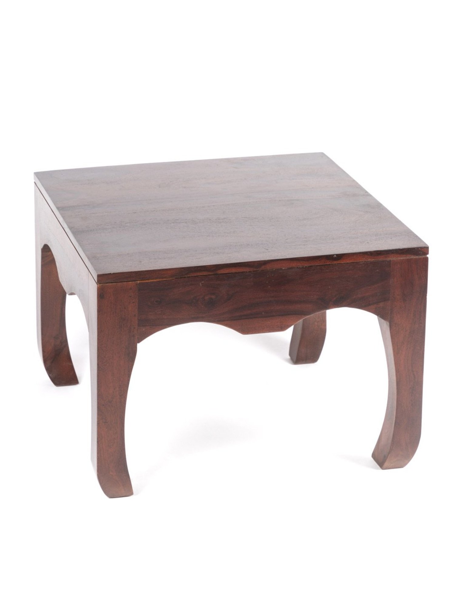 Ikiriya Lyon Solid Dark Brown Wood Coffee Table Dark Walnut Finish