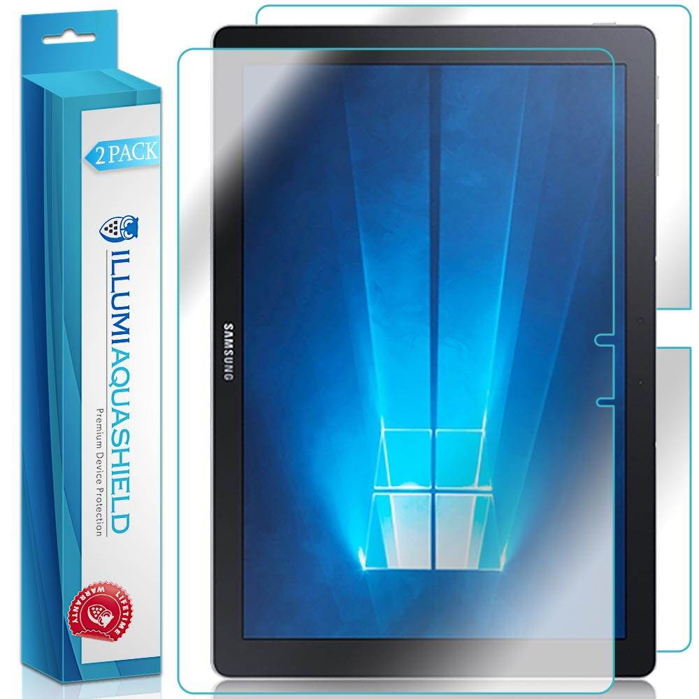 ILLUMI AquaShield Front + Back Protector Compatible with Samsung Galaxy TabPro S 12 inch (Tablet Only)(2-Pack) HD Clear Screen Protector No-Bubble TPU Film