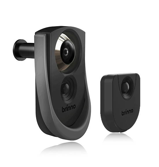 Brinno Duo Front Door Smart Peephole Camera SHC1000W - Smart Home Security System with Mobile and live view remotely
