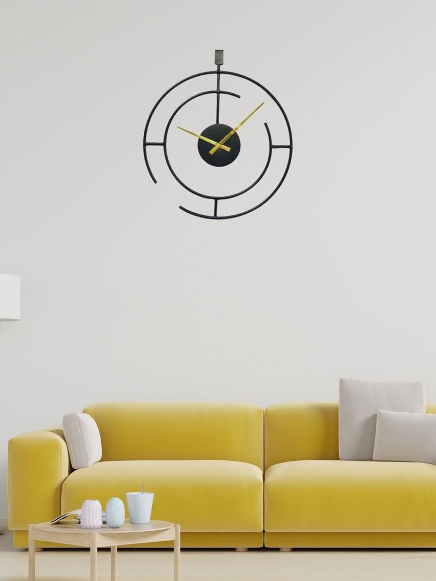 CHRONIKLE Round Black Iron Wall Clock