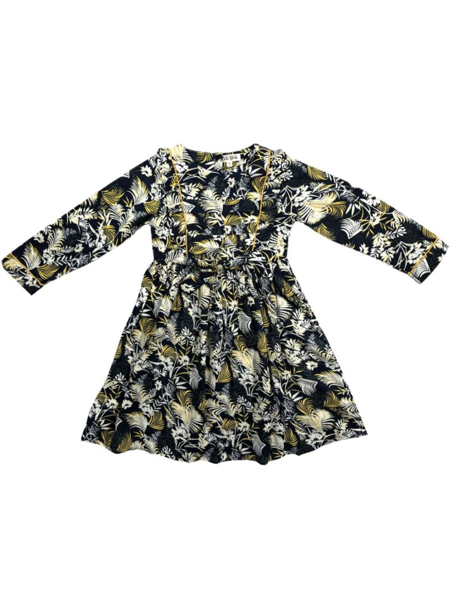 Bella Moda Kids Multicolor Cotton Printed Full Sleeves Dress