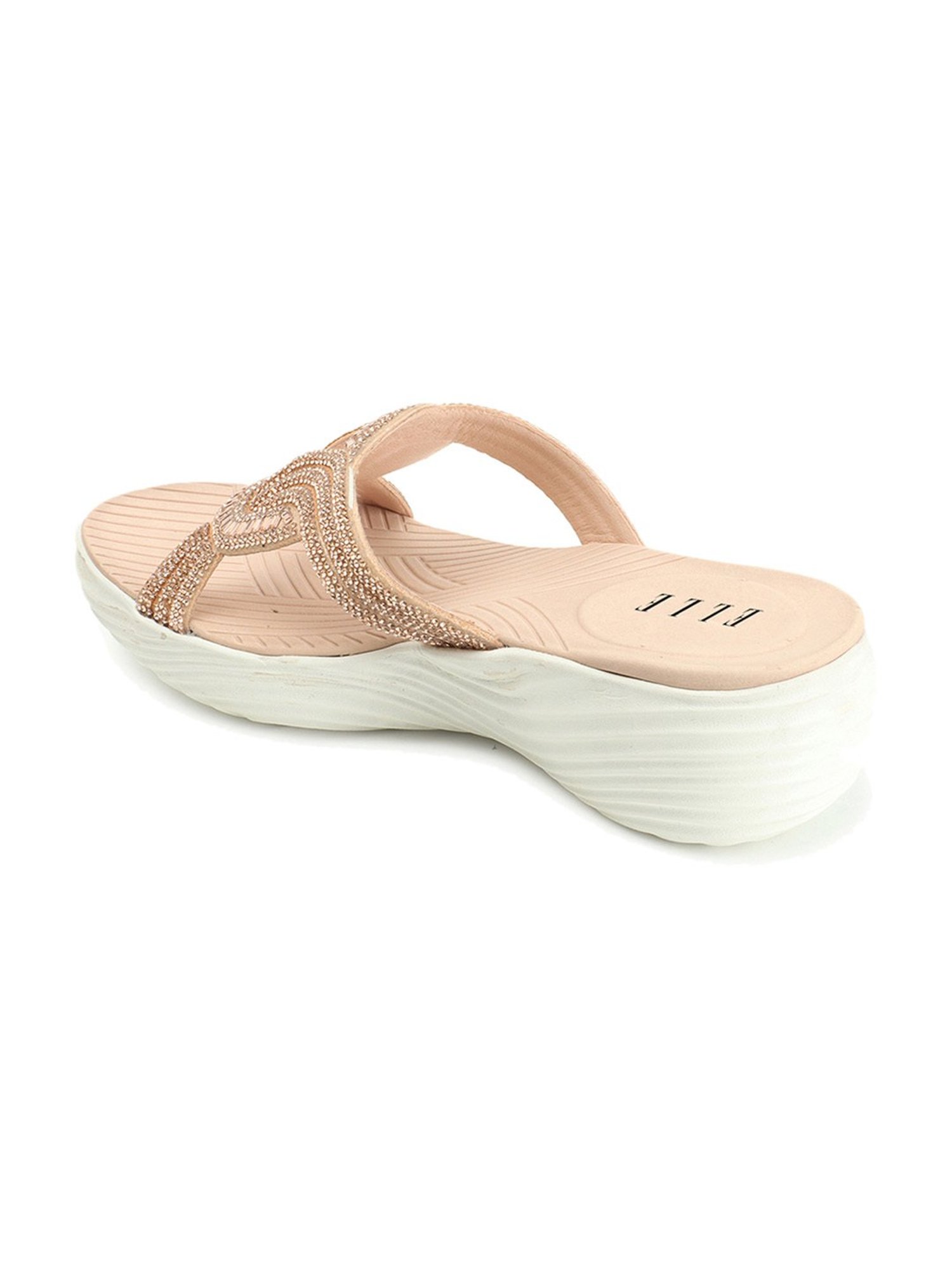 Elle Women's Pink Thong Wedges