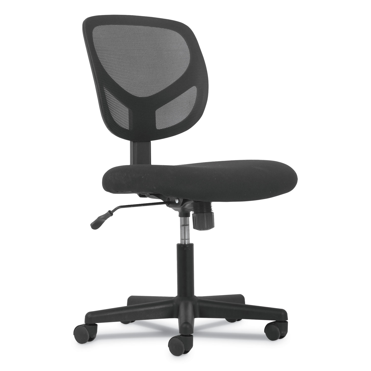 Sadie Mid-Back Task Chair - Black Seat - Fabric Back - 5-star Base - 18" Seat Width x 18" Seat Depth - 24.2" Width x 24.