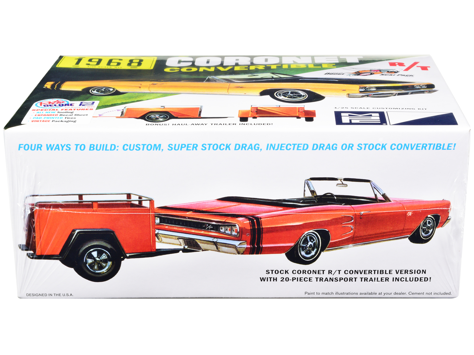 Level 4 Model Kit 1970 Dodge Challenger T/A "Streetburner" 2-in-1 Kit 1/24 Scale Model by Revell