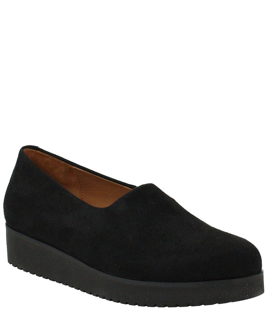 Donald Pliner Pelham Neoprene Mixed Leather Slip-On Wedge Sneakers
