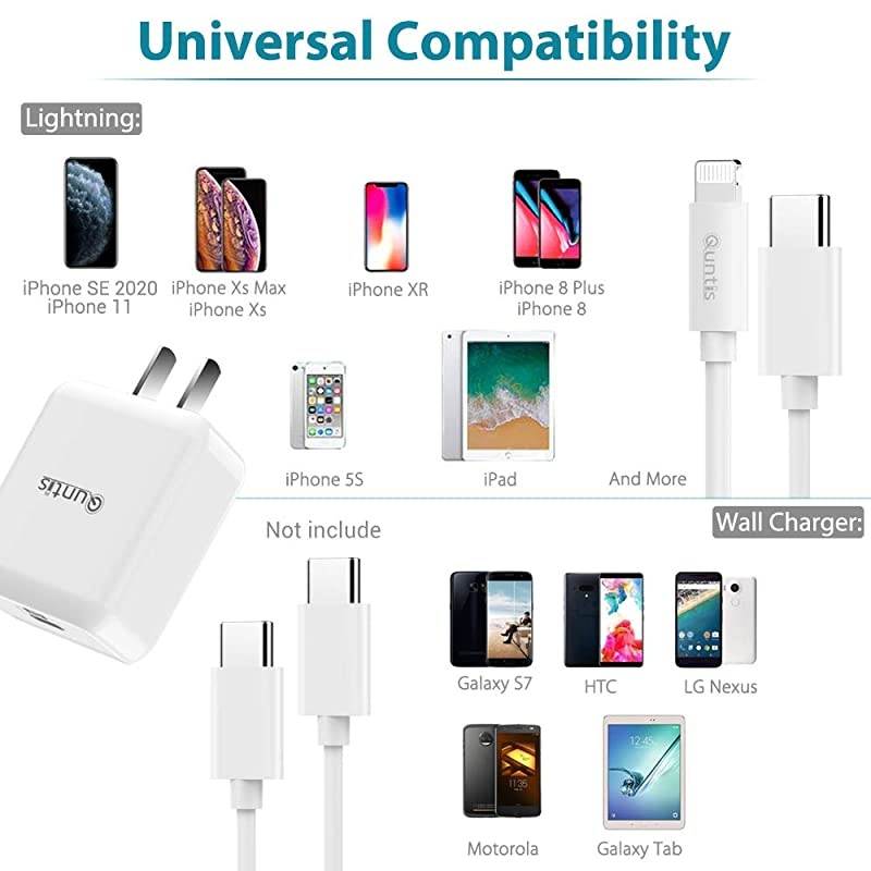 iPhone Fast Charger Apple Certified  18W USB C Power Delivery Wall Charger Plug with 6FT C to Lightning Cable MFi Certified Type C Charger for iPhone SE 2020 11 Xs Max XR X 8 Plus iPad Pro