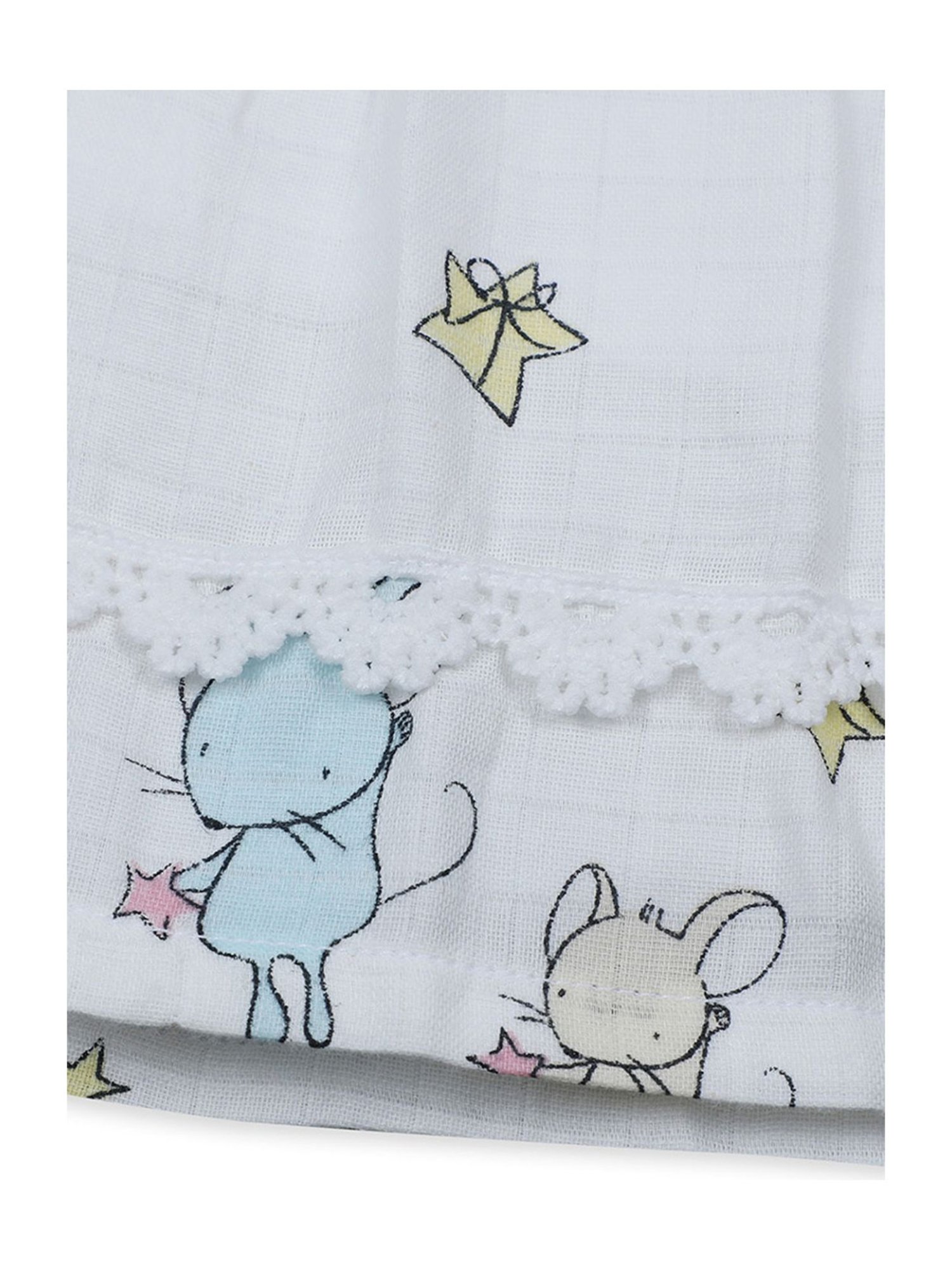 Baby Moo Kids Off-White Printed Dress