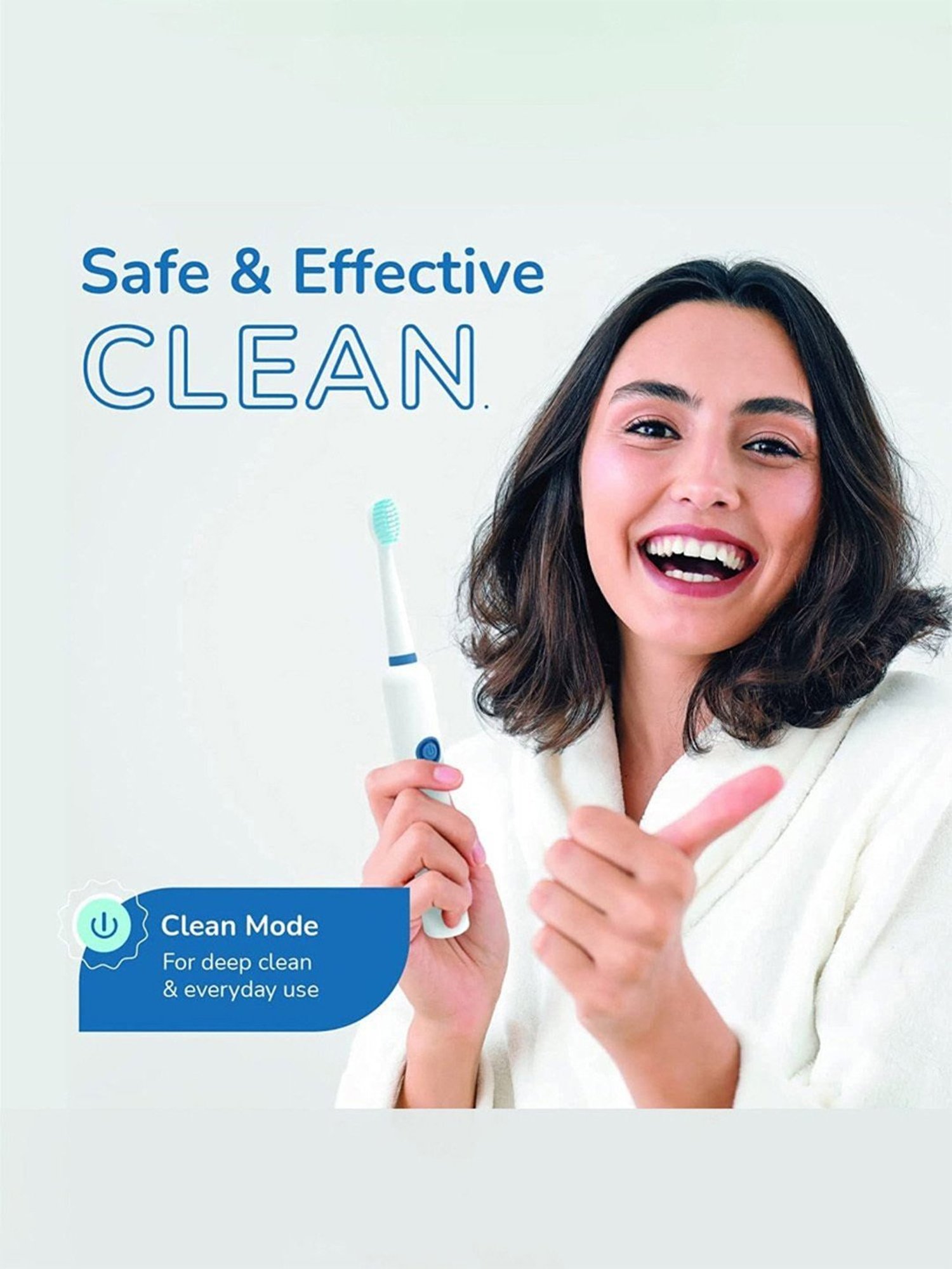 Caresmith SPARK One Electric Battery Toothbrush for Adult, 30000 Strokes per Minute (White)