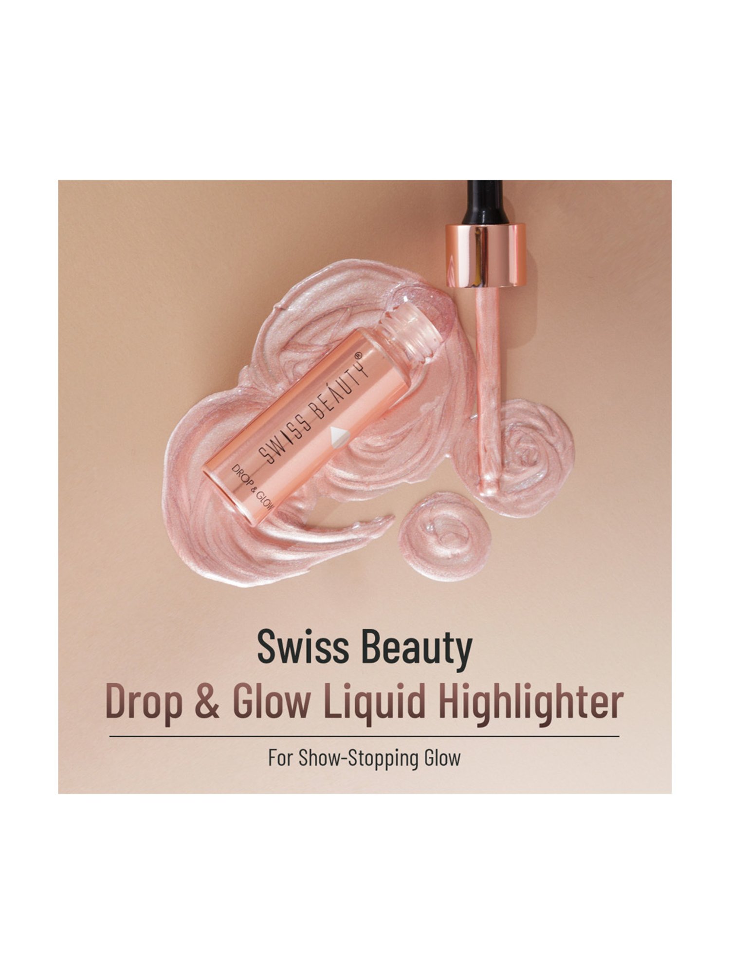 SWISS BEAUTY Drop & Glow Liquid Highlighter Illuminator Metal - 18 ml