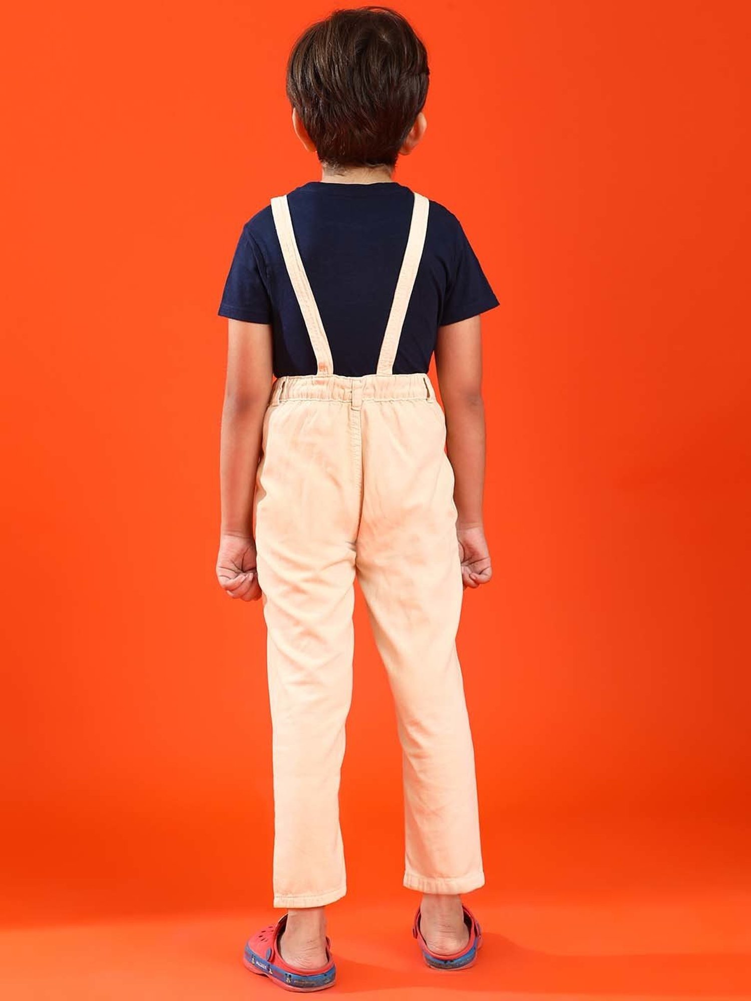 Kiddopanti Kids Blue Solid Dungaree