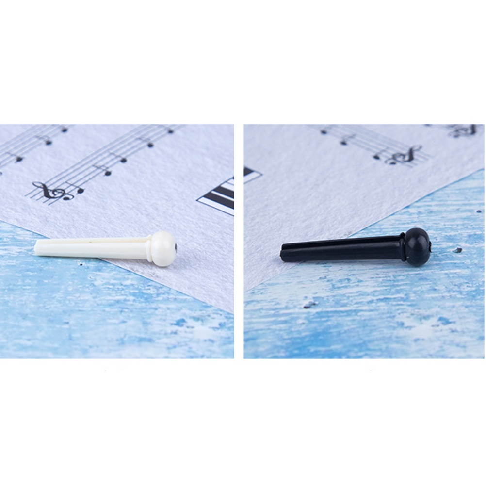 100pcs Ballad Guitar Bridge Durable String Nails Pin String Studs String Pegs Guitar Accessories (Black)