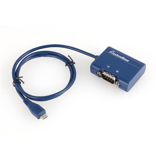 SystemBase - 1Port micro USB to Serial Converter RS232, Male Connector (Multi-1/micro USB RS232)