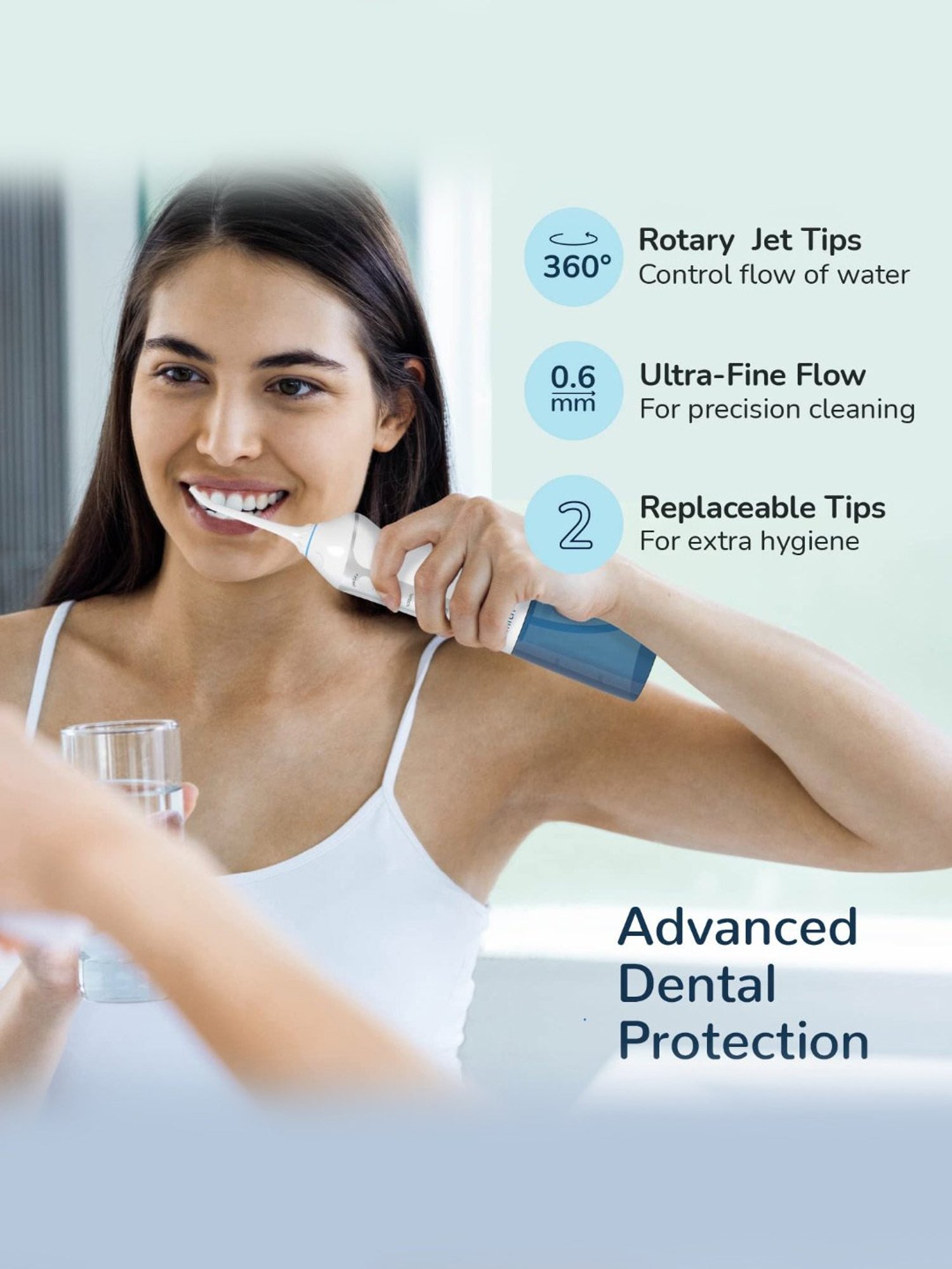 Caresmith FC1591 Professional Cordless Oral Flosser (White)