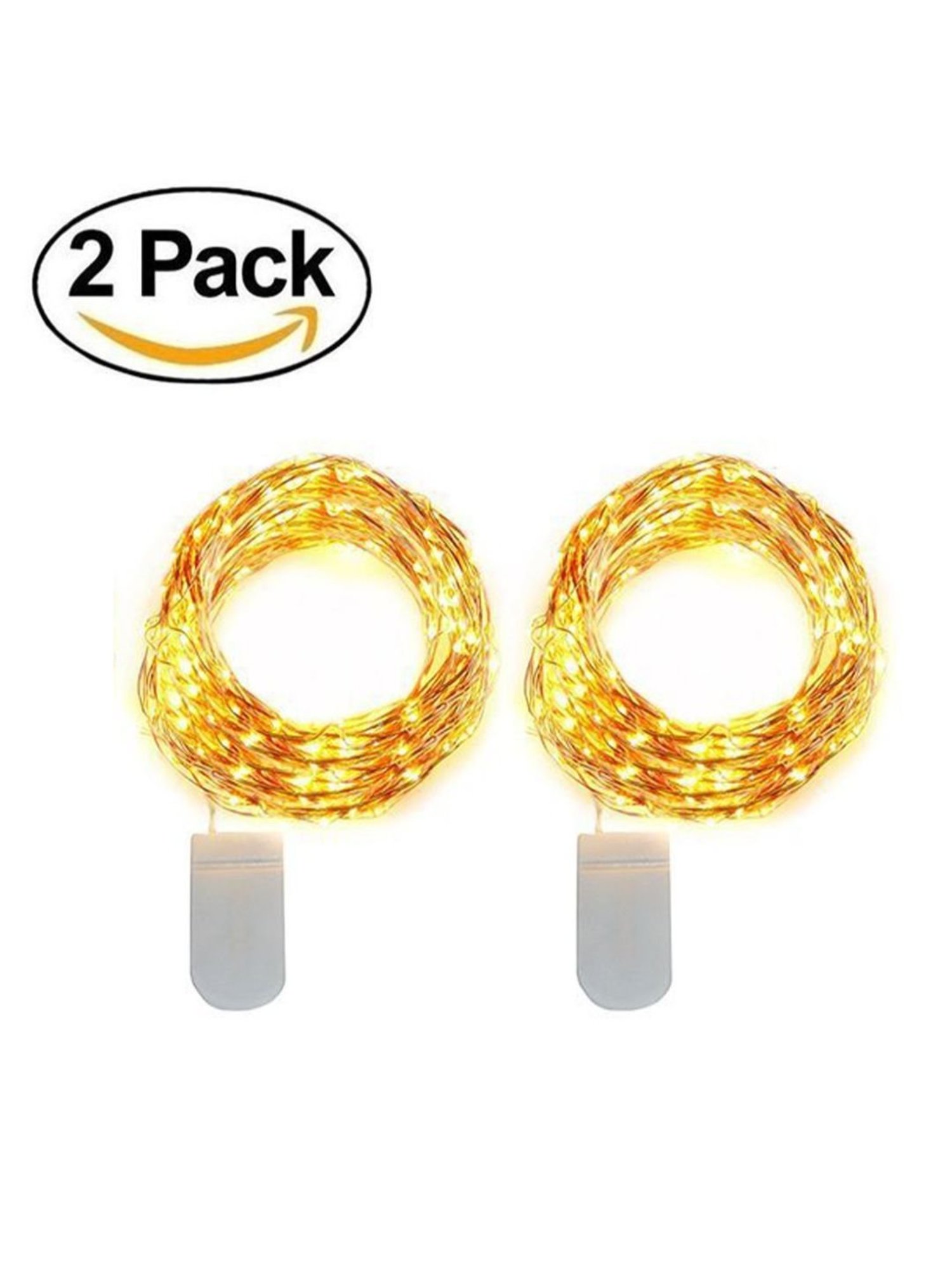 XERGY 20 LED 2m Battery Powered Decoration Starry String Lights (Pack of 2) (Yellow)