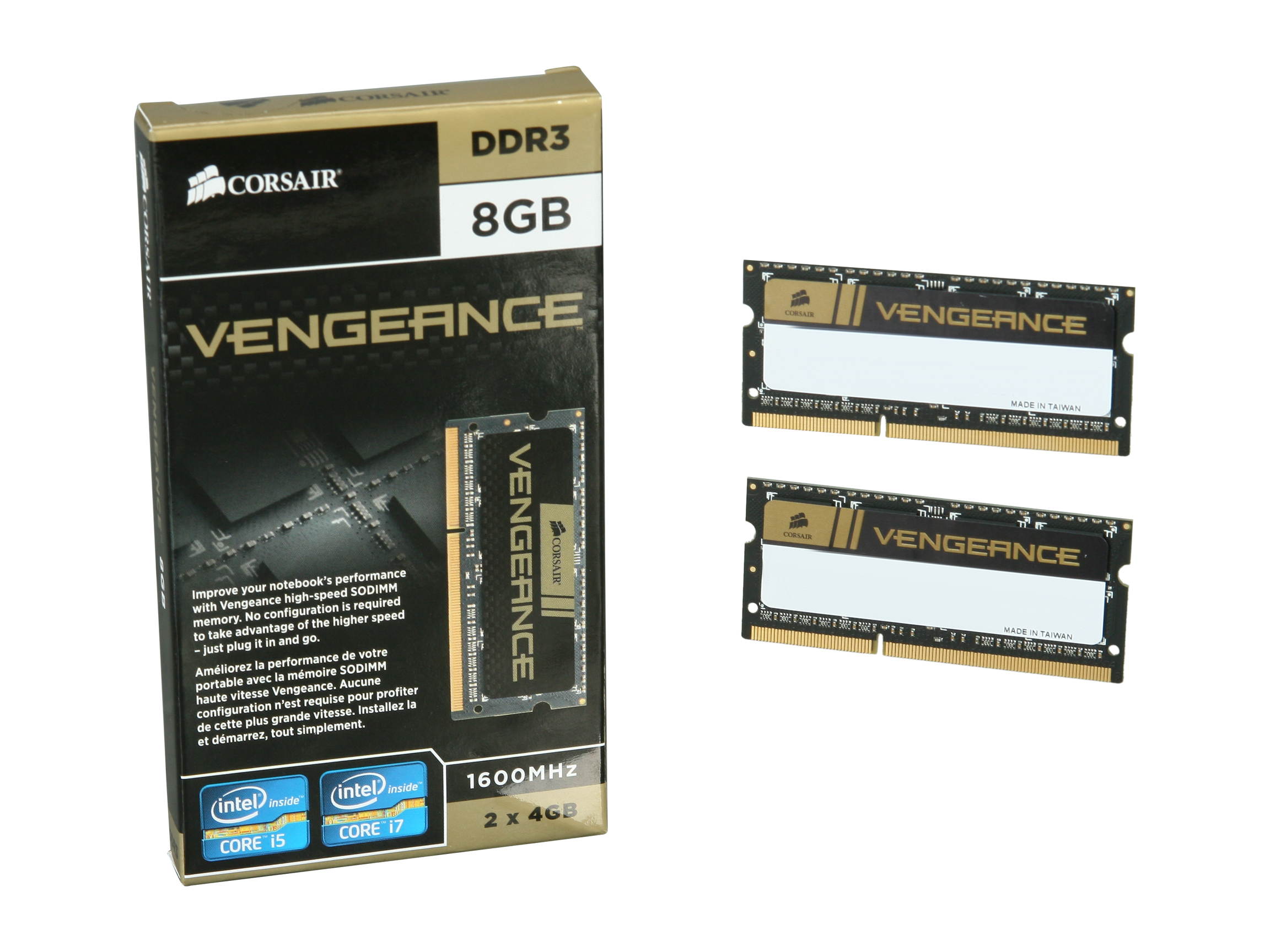 CORSAIR Vengeance 8GB (2 x 4GB) 204-Pin DDR3 SO-DIMM DDR3 1600 (PC3 12800) Laptop Memory Model CMSX8GX3M2A1600C9