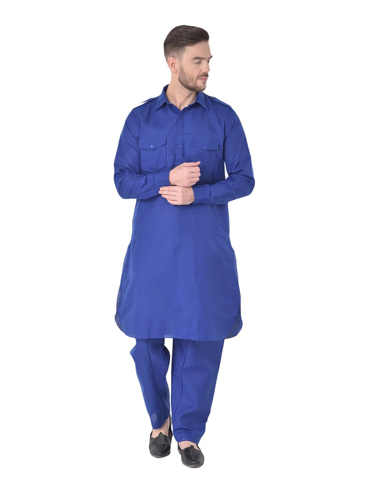 SG LEMAN Blue Kurta Bottom Set