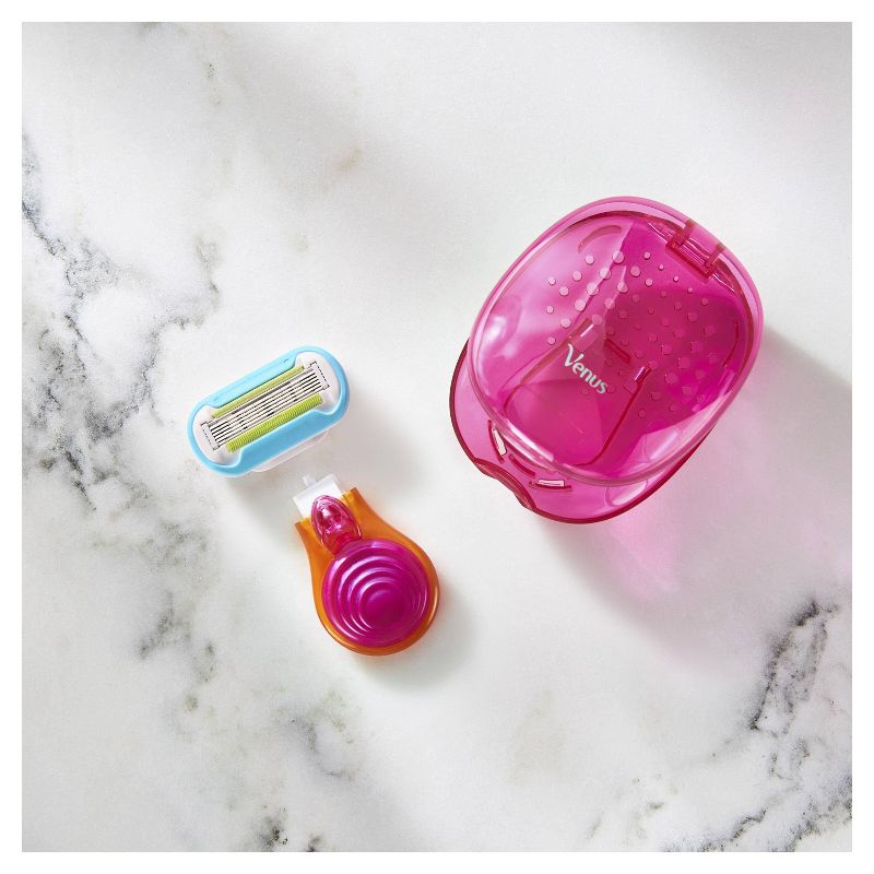 Venus Mini Extra Smooth On The Go Women's Razor + 1 Razor Blade Refill + 1 Travel Case - Trial Size