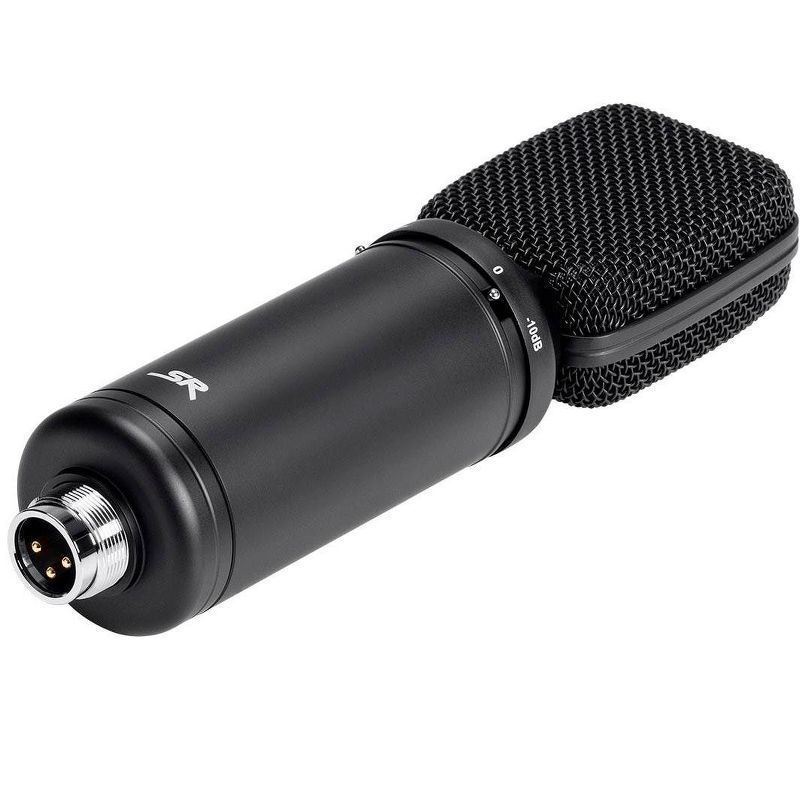 Monoprice LR100 Ribbon Microphone w/ Shock Mount, Figure 8 Polar Pattern, For Electric Guitar Cabinets, Drums, Brass & Woodwinds - Stage Right Series