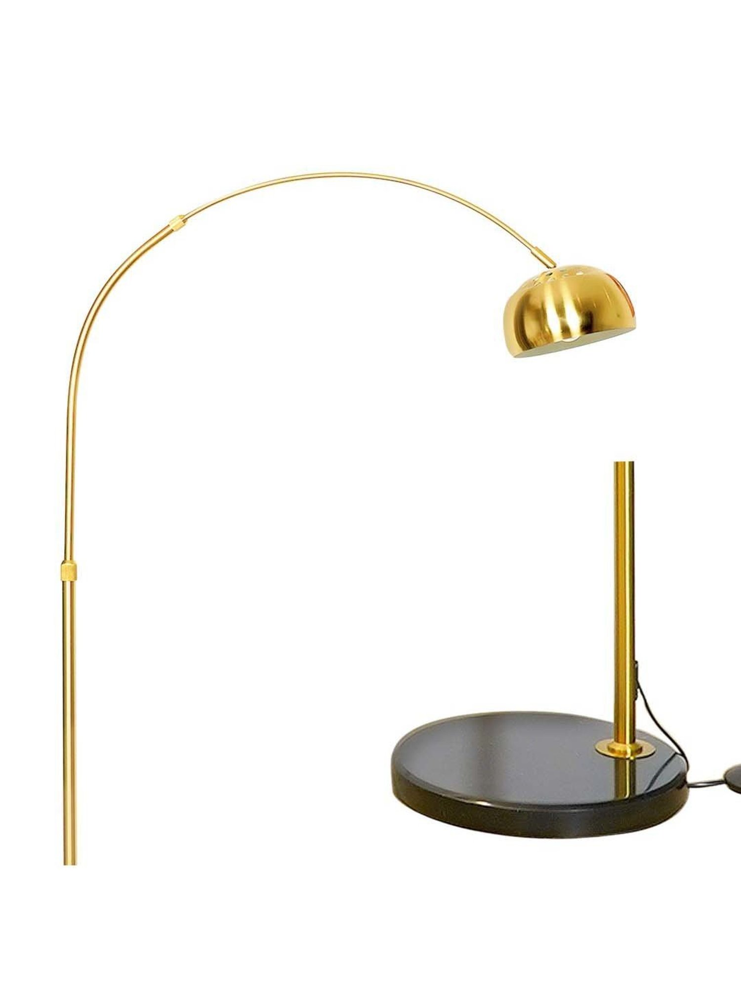 Kapoor E Illuminations Gallow Arc Brass & Black Metal Single Light Floor Lamp