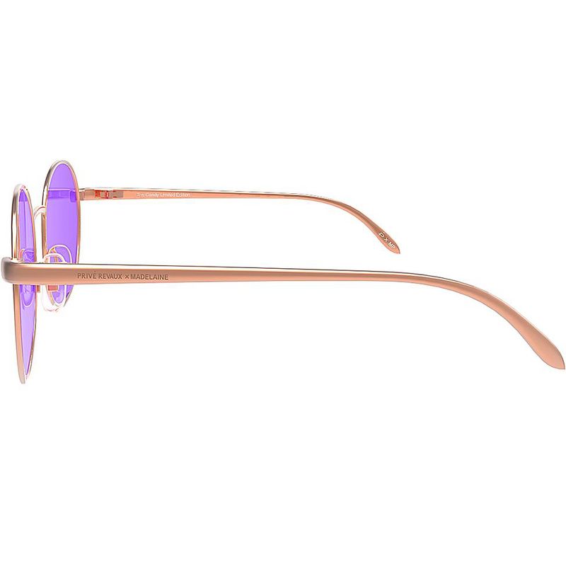 Priv'e Revaux The Candy  Unisex Oval Polarized Sunglasses Rose Gold 52mm