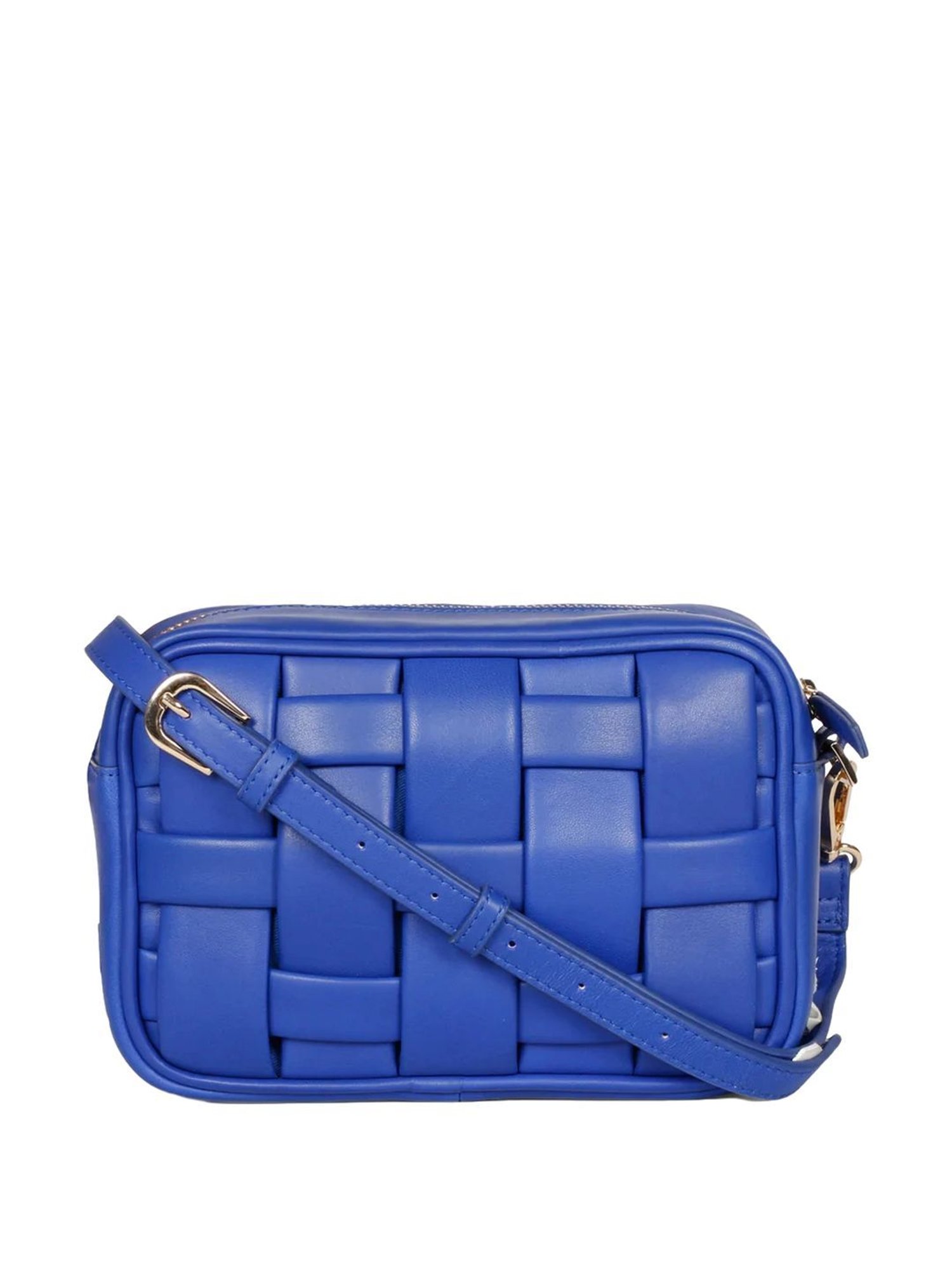 Saint G Blue Textured Medium Sling Handbag