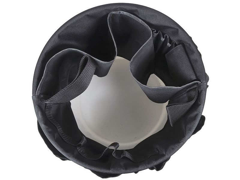 WESTWARD 32PJ51 Bucket Tool Organizer, Polyester, Black