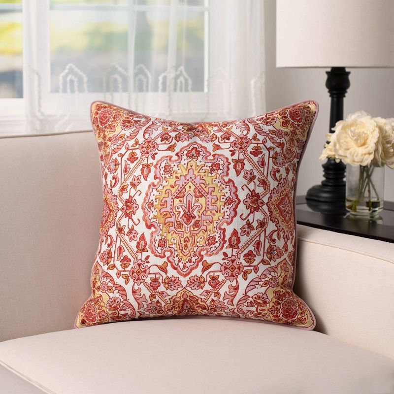 20"x20" Cadora Throw Pillow Pink - Sure Fit