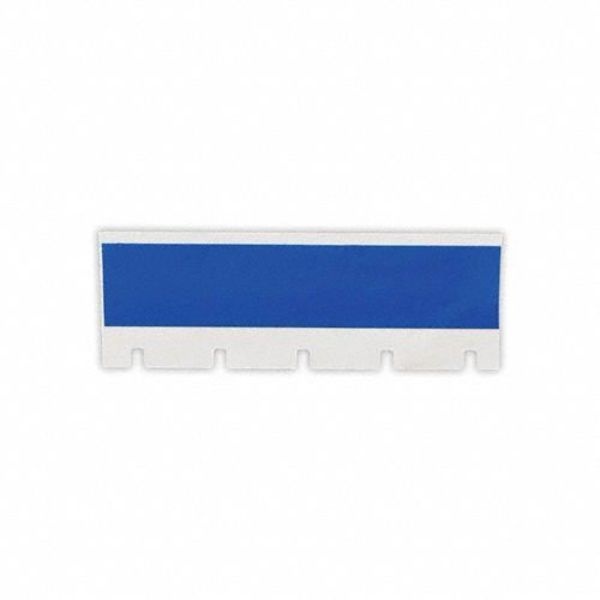 BRADY MC-500-595-BL-WT Label Cartridge,White/Blue,Vinyl