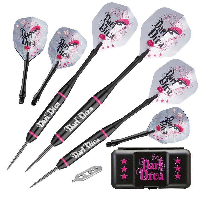 Elkadart Rainbow 90% Tungsten Soft Tip Darts Multi Color Titanium Coating Ringed Barrel 18 Grams