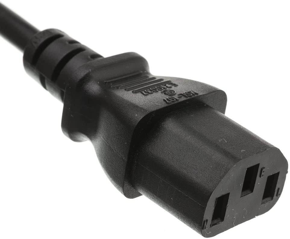 Computer/Monitor Power Cord, Black, NEMA 5-15P to C13, 13 Amp, 16 AWG, 10 Foot