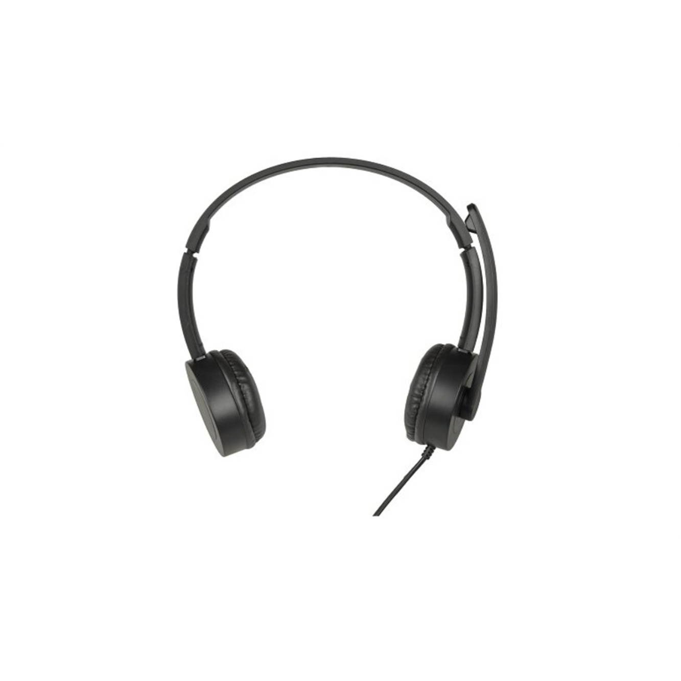 Evertek H801-BK-FB USB On-Ear Headset with Fold-Away Noise Canceling Microphone, Black