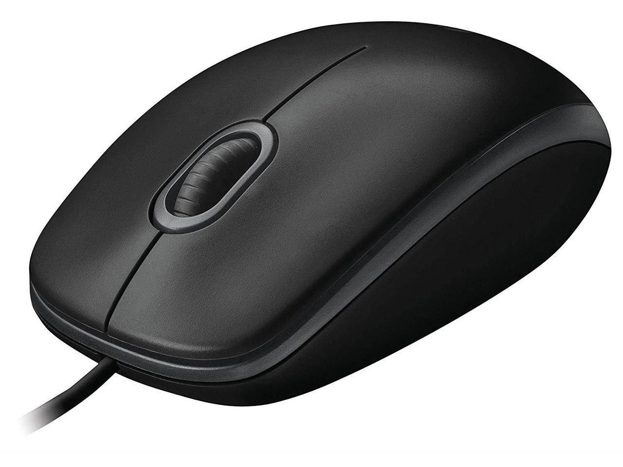 Logitech B100 Corded Mouse &ndash; Wired USB Mouse for Computers and Laptops, for Right or Left Hand Use, Black