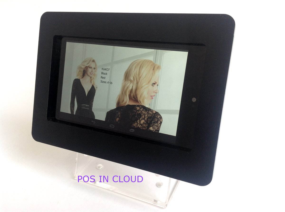 Nexus 7 VESA Mount Anti-theft Security Enclosure,Clear Acrlyic material for POS, Kiosk, Store Display, Square Card Reader