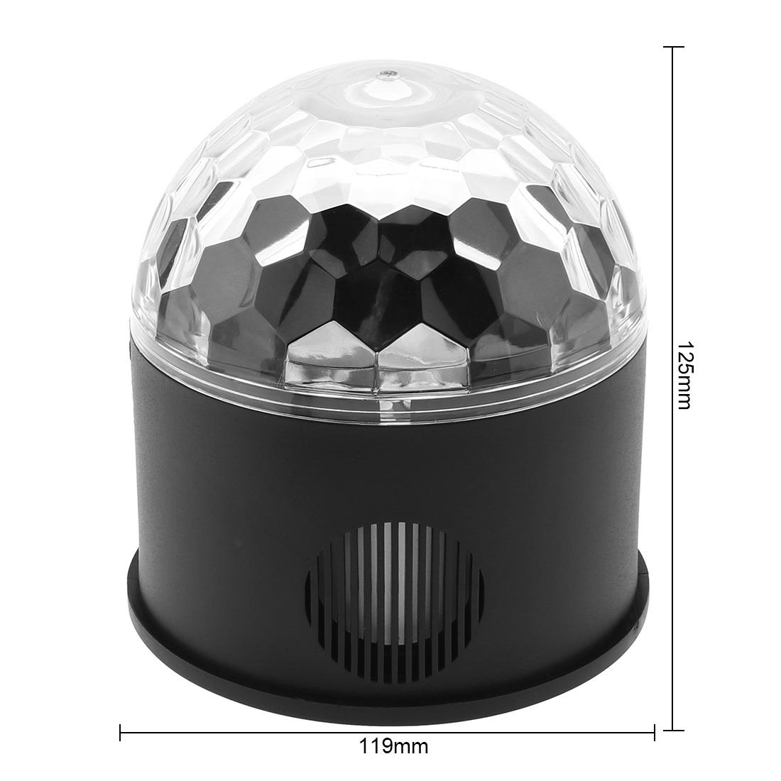 Bluetooth + Speaker 9W 9 Colors USB 5V LED Magic Ball Projector Stage Lights Support Wireless Phone Connection with Sound Control for Decoration / Car / Party